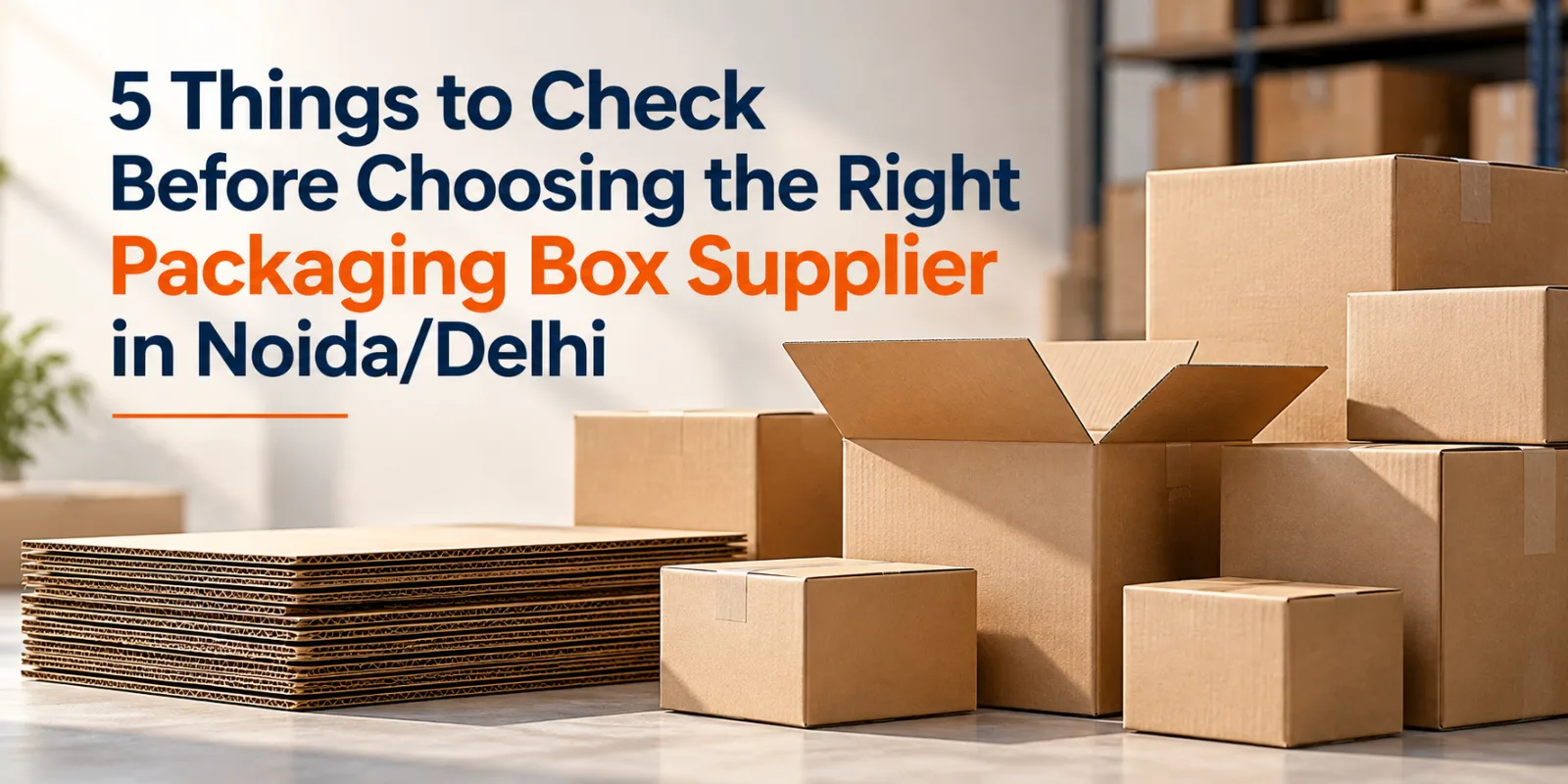 5 Things to Check Before Choosing a Corrugated Box Manufacturer in Noida