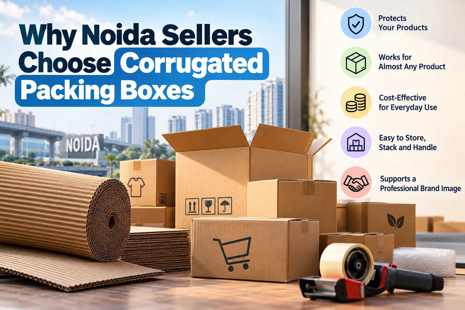 5 Benefits of Corrugated Packing Boxes for Noida Sellers